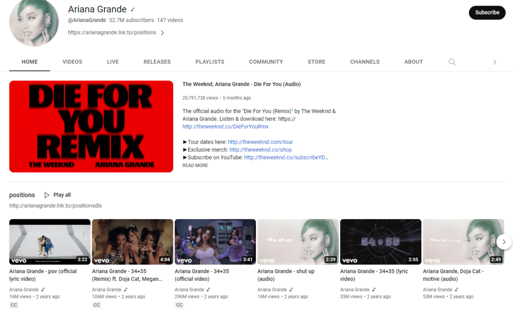 ariana grande yt