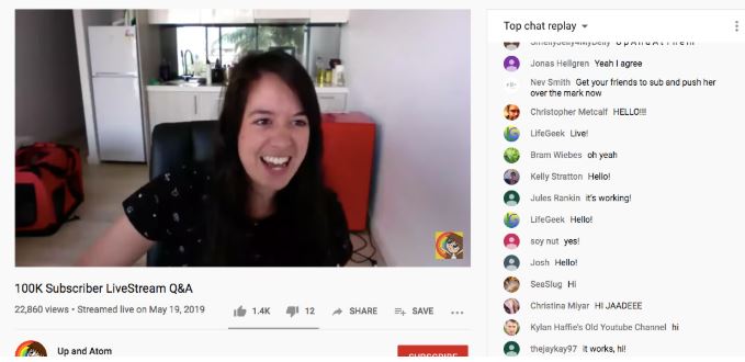 Youtube live
