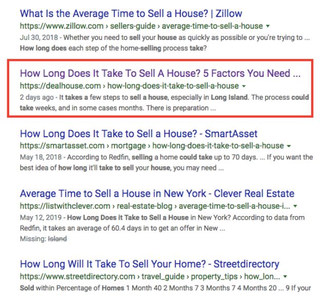 how to serp example