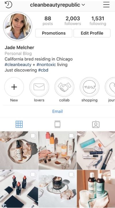 cleanbeautyrepublic instagram profile screenshot