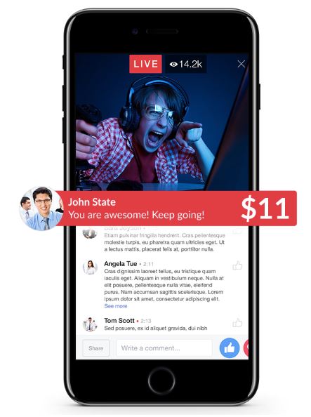 get cash from facebook live viewers