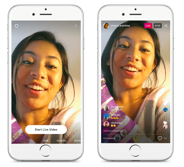 instagram live example