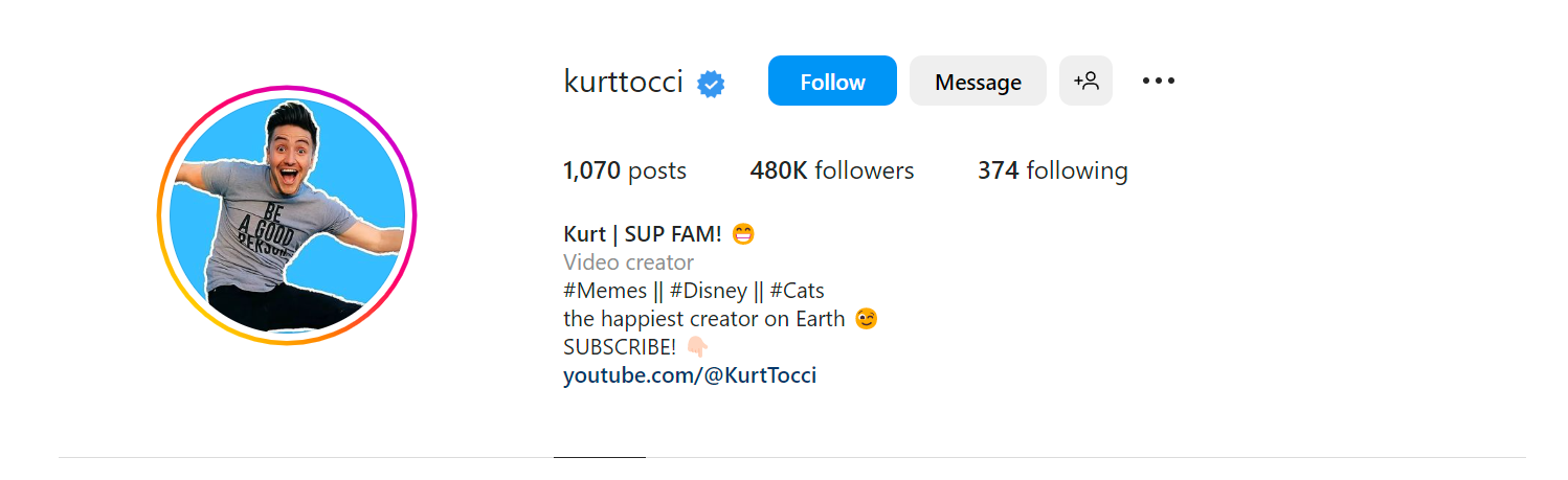 kurttocci instagram bio