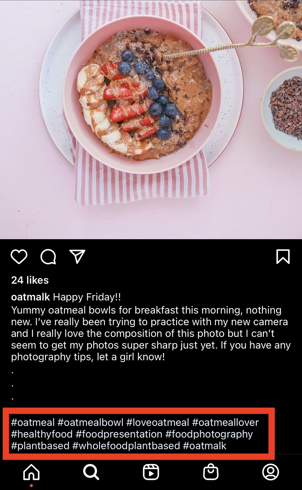 oatmalk insta post