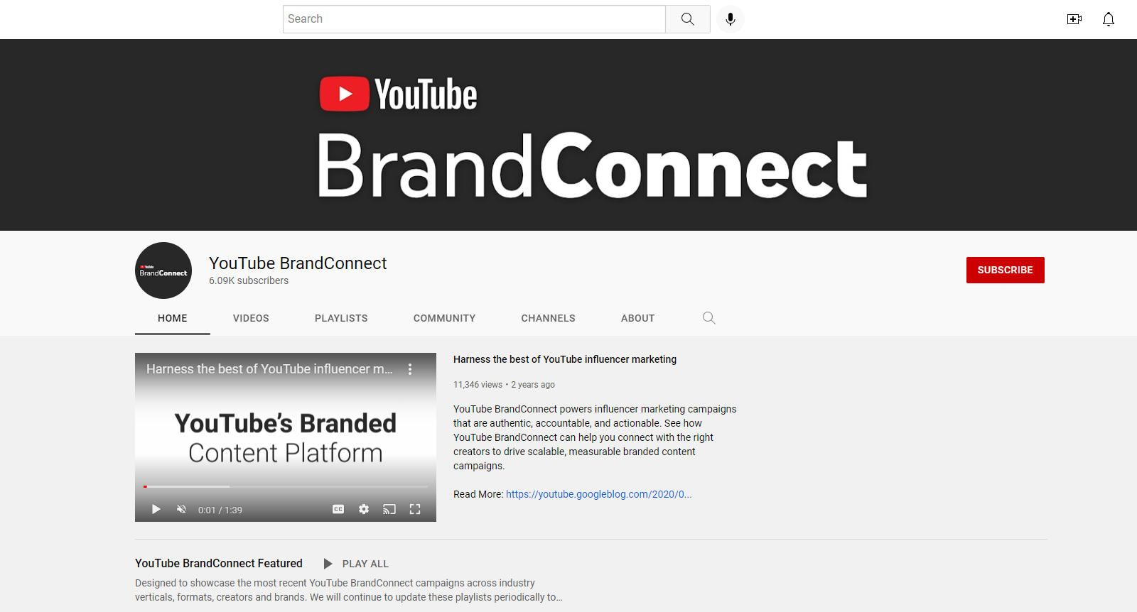 youtube brandconnect