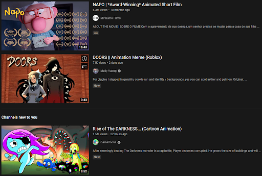animation youtube niche idea
