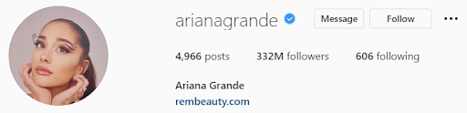 ariana grande instagram bio