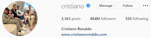 cristiano instagram bio