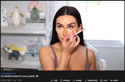 no mirror makeup challenge youtube idea