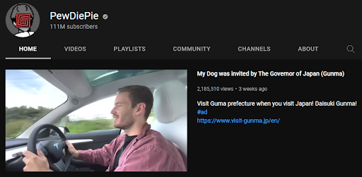 pewdiepie youtube channel