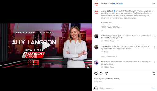 instagram announcement