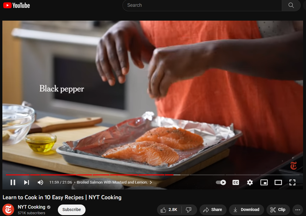 cooking youtube channel ideas