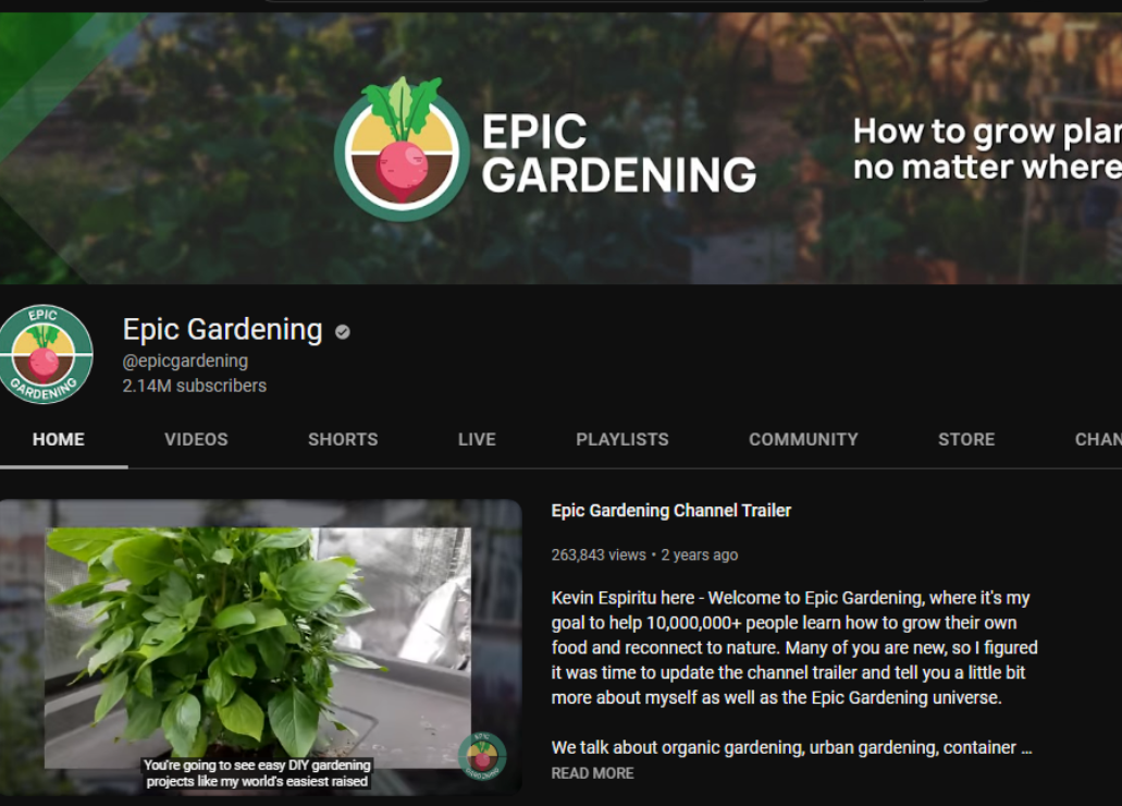 gardening channel idea