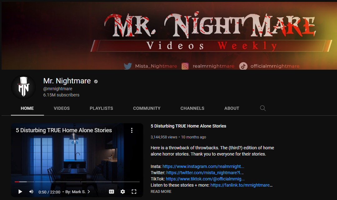 horror youtube channel video ideas