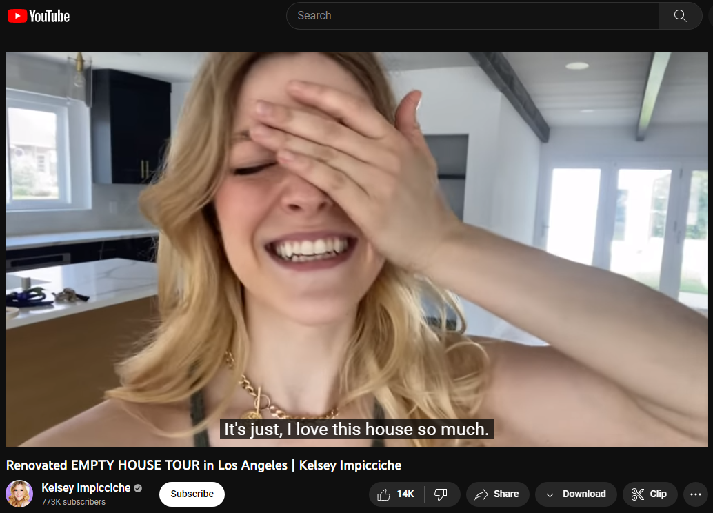 home tour youtube video idea