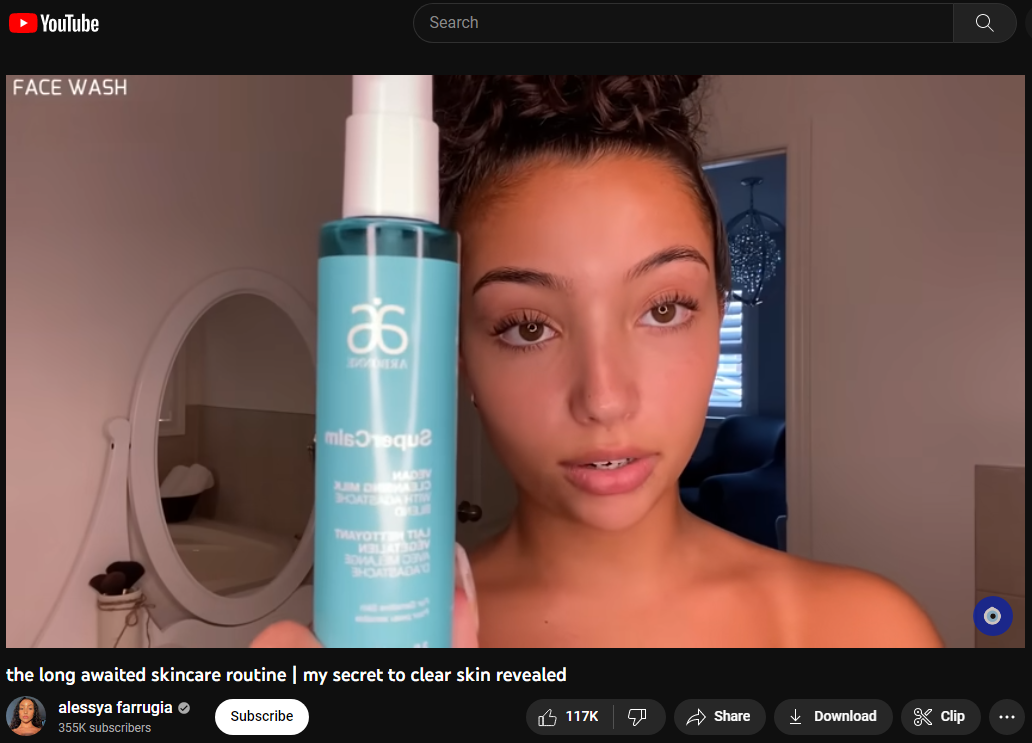 skincare youtube idea