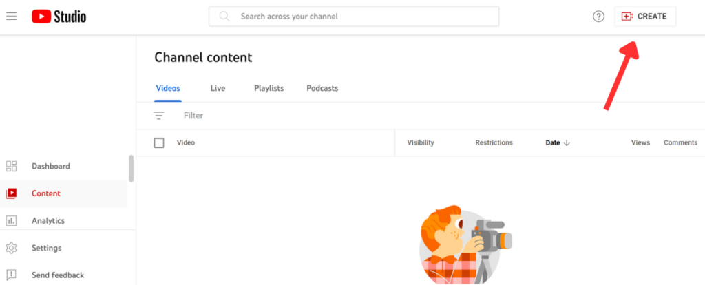 create content on youtube