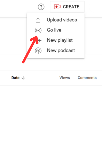 go live on youtube