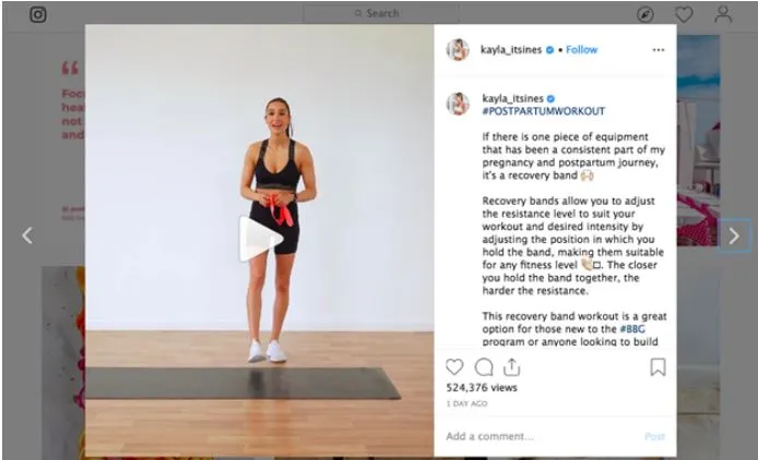 Kayla Itsines instagram reel