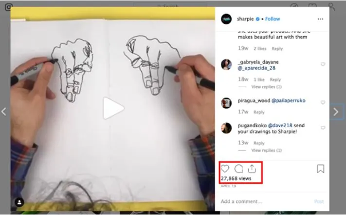 sharpie instagram video example