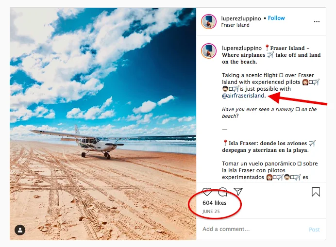 micro influencer post
