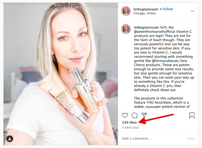 micro influencer sponsored post